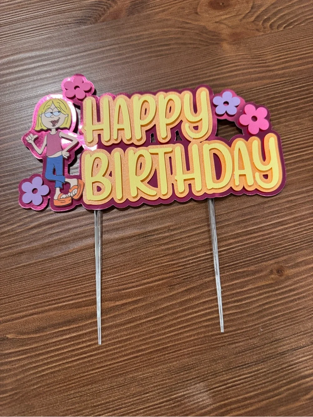 Lizzie McGuire Happy Birthday cake topper